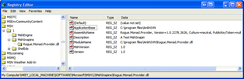 Registry Editor Monad 1