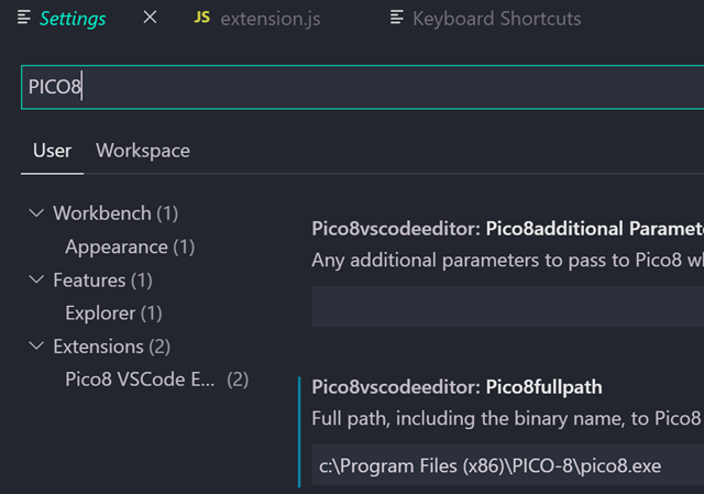 Telling VS-Code about PICO-8