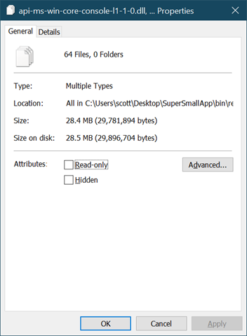 64 files, 28 megs