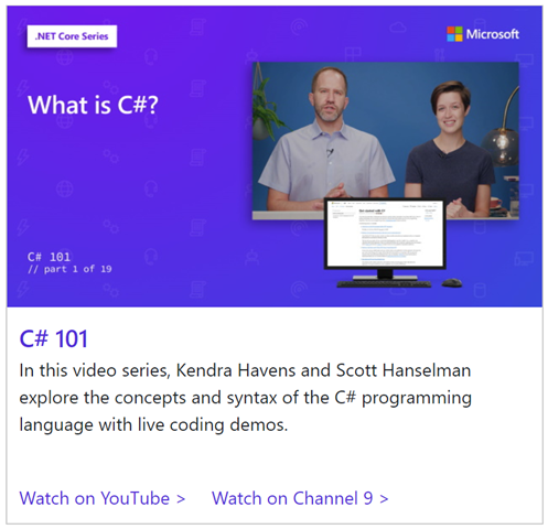 C# 101 videos