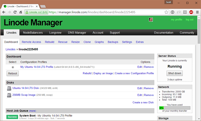 I signed up for a tiny VM at Linode