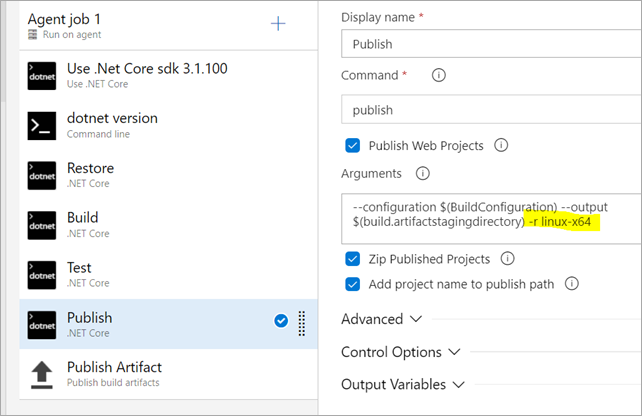 dotnet publish -r linux-x64