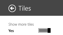 Show more tiles
