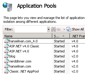 Mixed Application Pools