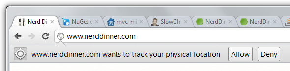 Chrome knows where you live!