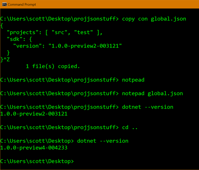 Global.json is useful