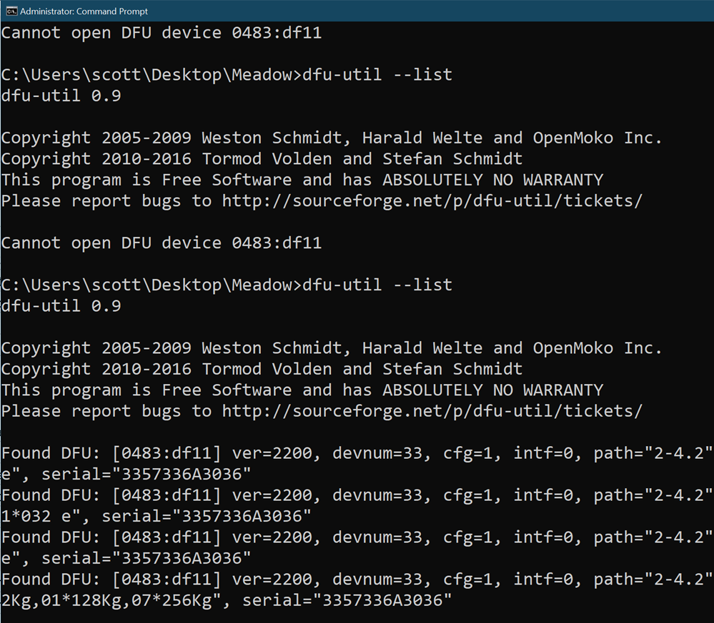 Flashing devices with dfu-util