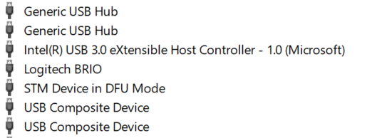 STM Device in DFU Mode