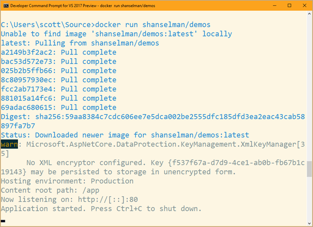 docker run shanselman/demos