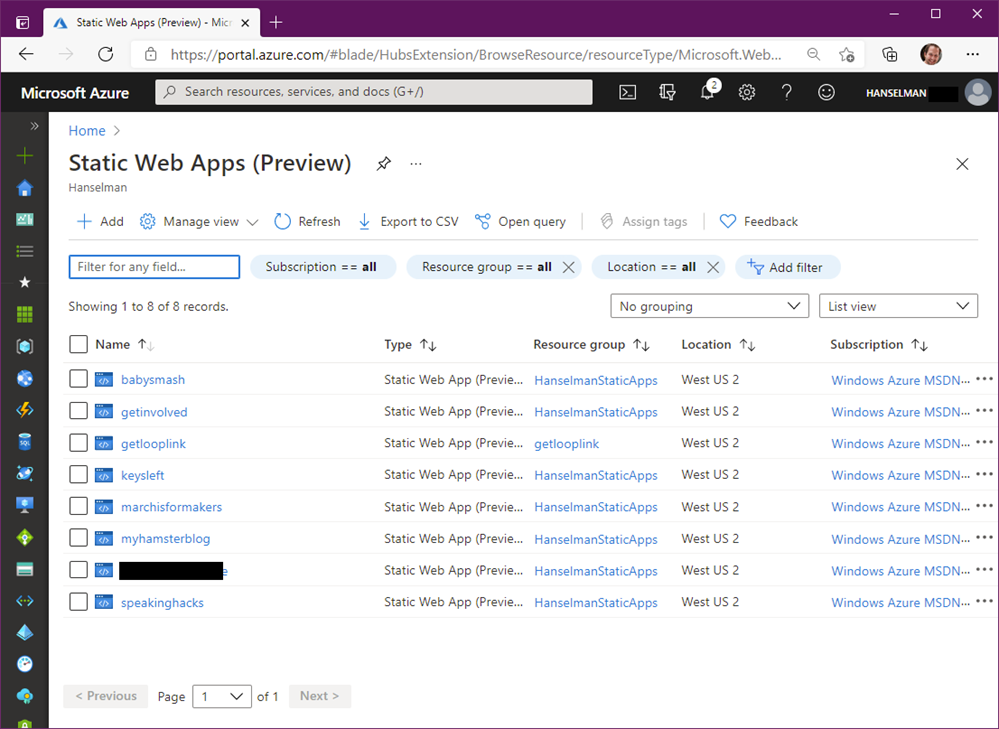 Azure Static Web Apps