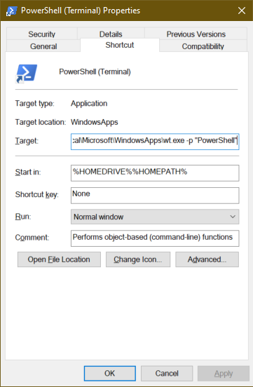 PowerShell in Terminal