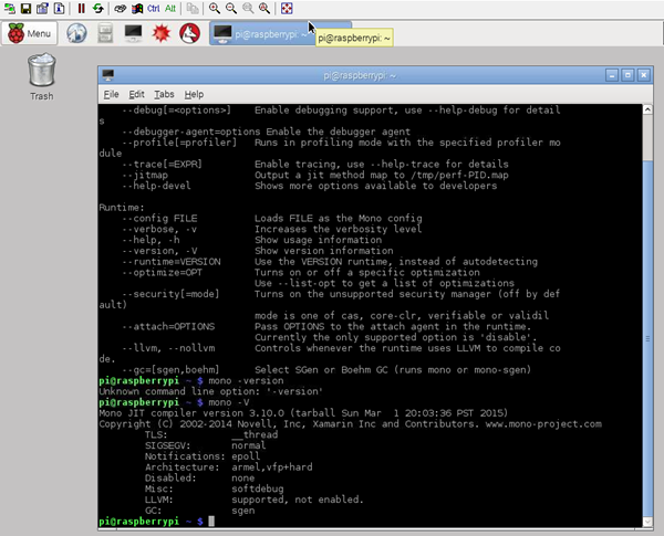 Mono 3.10.0 on a Raspberry PI