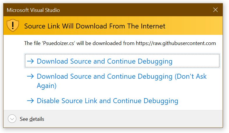 Source Link Will Download from The Internet