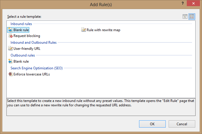 URL Rewrite module in IIS