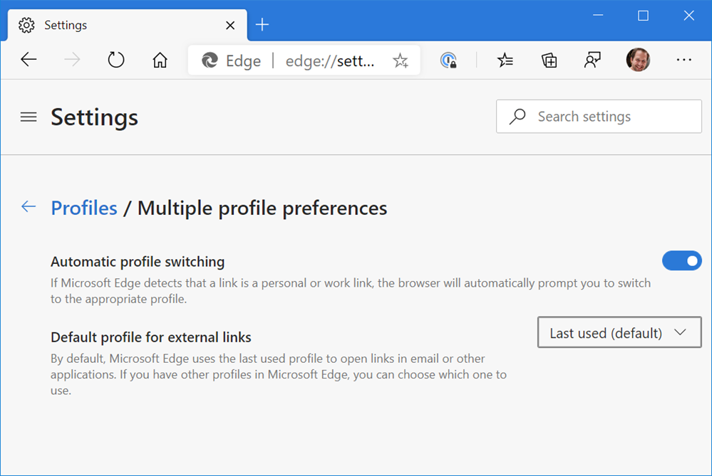 Multiple profile preferences