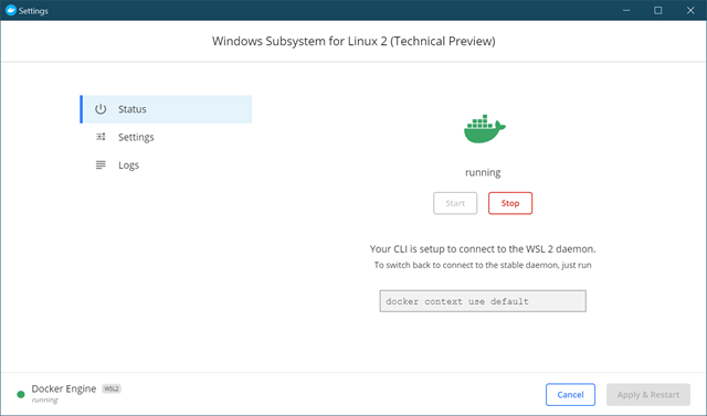 Docker for WSL2