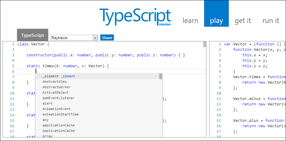 The TypeScript Playground