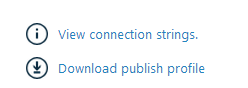 Connection Strings and publish profile