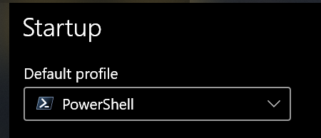 Set your Default Profile to PowerShell