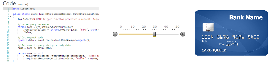 Serverless Computing is like this. Your code, a slider bar, and your credit card.