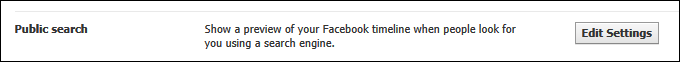 Turn off your Facebook public search settings