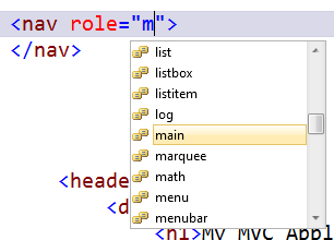 Adding a main role to a nav tag