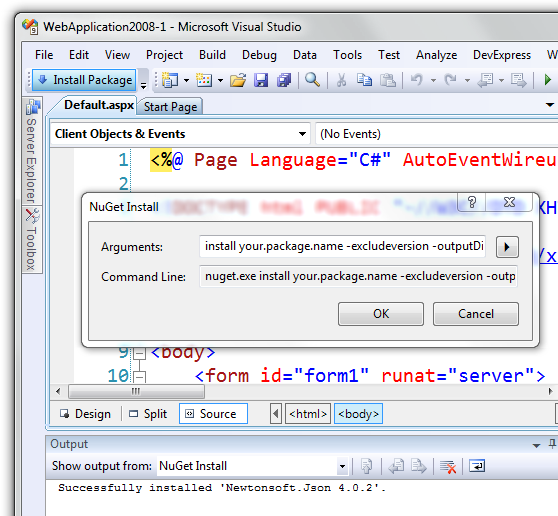 NuGet in Visual Studio 2008