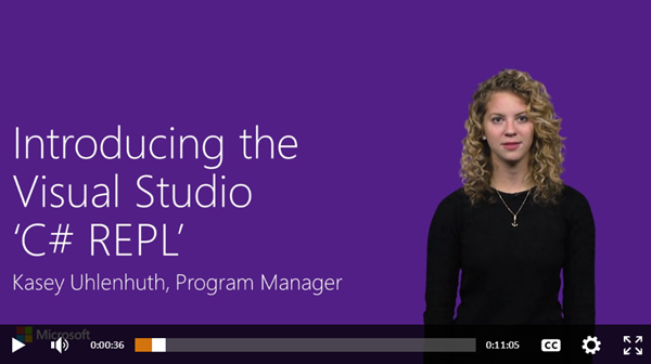 Introducing the Visual Studio 'C# REPL'