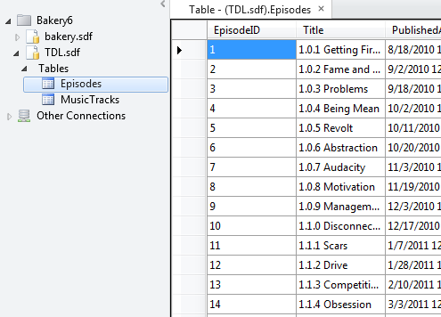 Lots of data in the database