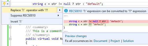 ConvertConditionalTernaryToNullCoalescingAnalyzer