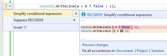 SimplifyConditionalTernaryExpressionAnalyzer