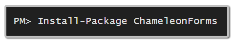 NuGet Install ChameleonForms