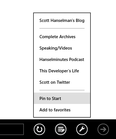 Context Menu in Full Screen IE10