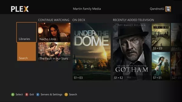 Plex Home Screen