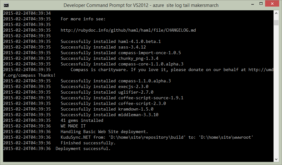 Azure Site Log Tail