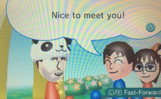 Nice to meet you! says my Mii