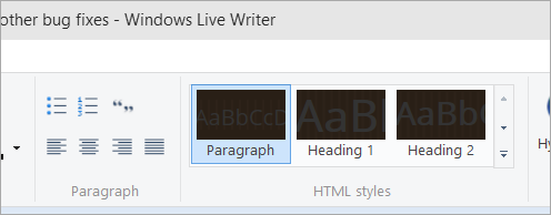 Windows Live Writer with black styles