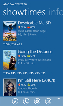 Flixster on Windows Phone 7