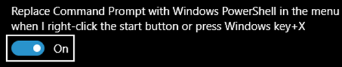 Replace Command Prompt with PowerShell