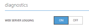 Turning on Web Server Logging