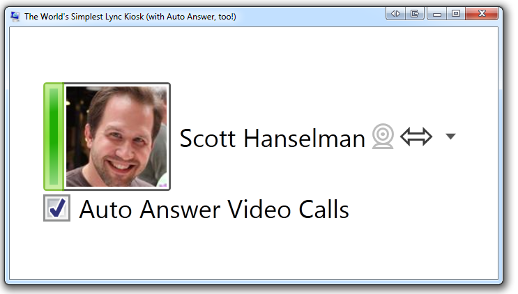 The World's Simplest Lync Kiosk (with Auto Answer, too!)