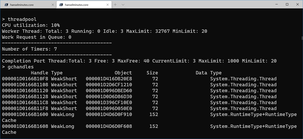 Exploring in dotnet dump