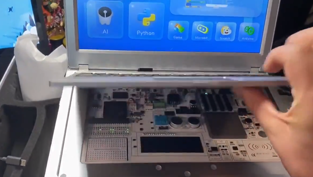 Sensors hidden under the keyboard