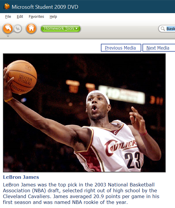 LeBron James from 2003