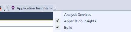 Application Insights Dropdown Menu