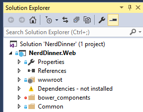 Ctrl ; will filter the Solution Explorer