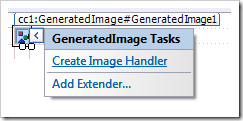 Screenshot of the Context Menu of the GeneratedImage Control