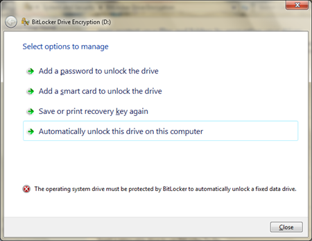 Getting access to a BitLockered Drive