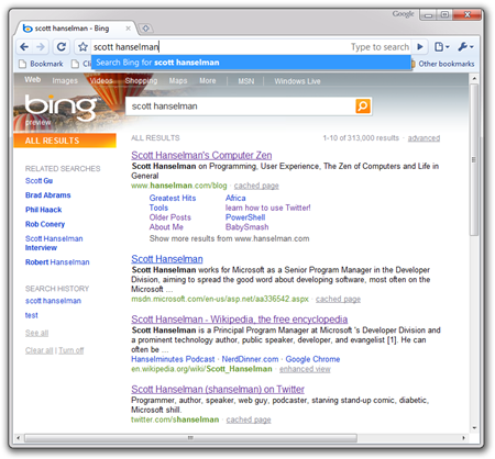 scott hanselman - Bing - Google Chrome
