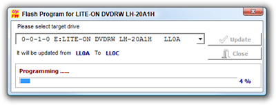 Flash Program for LITE-ON DVDRW LH-20A1H